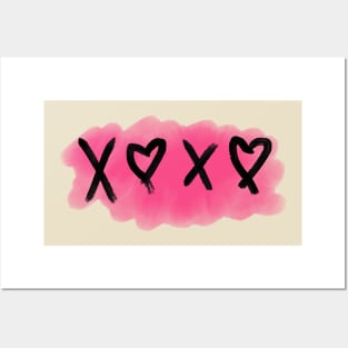 Valentine's Day XOXO Heart Posters and Art